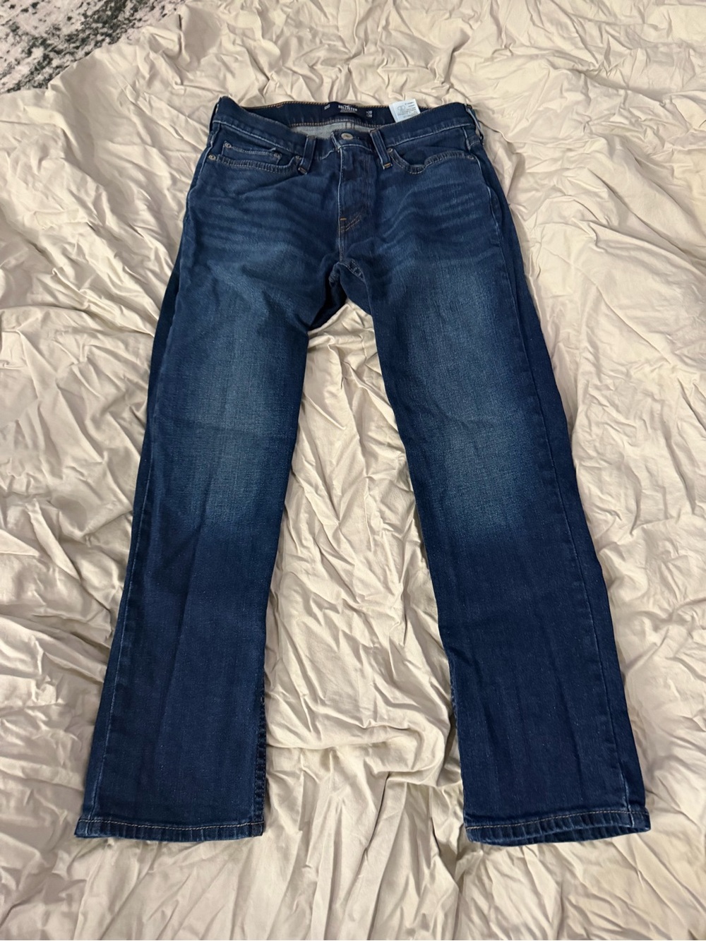 Hollisters slim straight epic flex  Men's Dark Blue Straight Leg Jeans